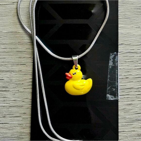 ZOX "LUCKY DUCK" #616 SILVER DUCKY NECKLACE NEW COLLECTIBLE VINTAGE - Picture 10 of 13